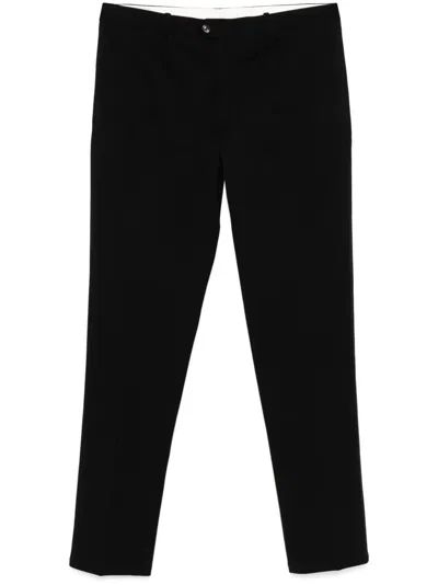 Circolo 1901 Piqué Chinos In Black
