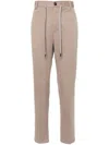 Circolo 1901 Piqué Drawstring Trousers With Pressed Crease