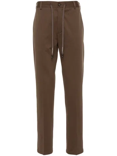 Circolo 1901 Pique Drawstring Trousers In Brown