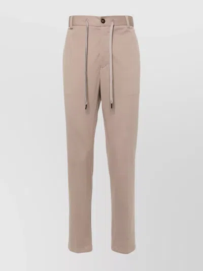 CIRCOLO 1901 PIQUÉ DRAWSTRING TROUSERS WITH PRESSED CREASE