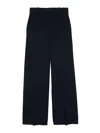 Circolo 1901 Wide-leg Stretch Cotton Pants In Blue