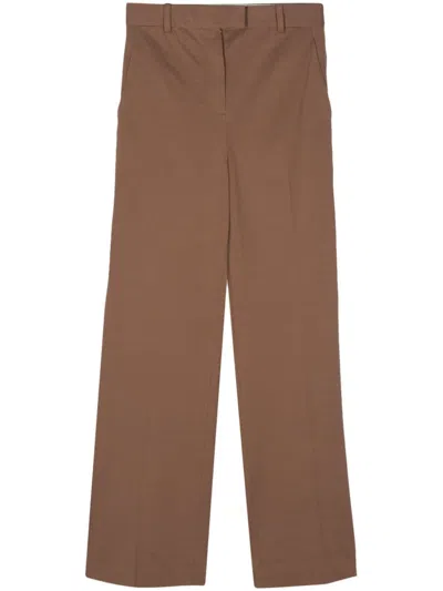 Circolo 1901 Pique Trousers In Brown