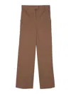 Circolo 1901 Pique Weave Cotton Blend Trousers With Dart Detailing In Brown