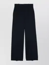 Circolo 1901 Wide-leg Stretch Cotton Pants In Blue