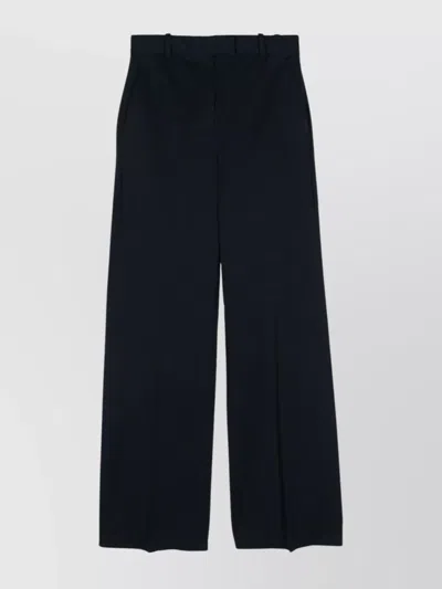 CIRCOLO 1901 PIQUÉ TROUSERS WITH BELT LOOPS AND PLEATS