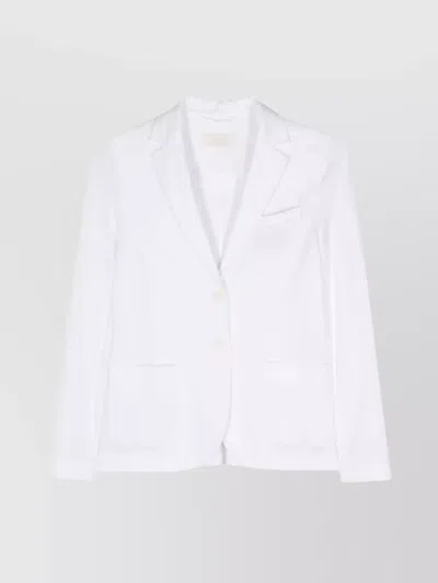 Circolo 1901 Piqué Weave Single-breasted Jacket With Curved Hem