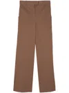 Circolo 1901 Pique Weave Cotton Blend Trousers With Dart Detailing In Brown