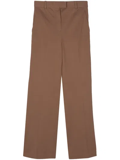 CIRCOLO 1901 PIQUÉ-WEAVE STRAIGHT TROUSERS