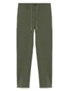 Circolo 1901 Straight Leg Cotton Trousers With Pockets In Green