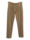 Circolo 1901 Pleated Drawstring Trousers In Brown