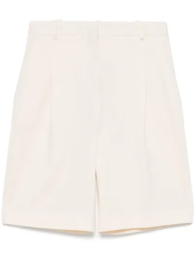 Circolo 1901 Pleated Shorts In Neutrals