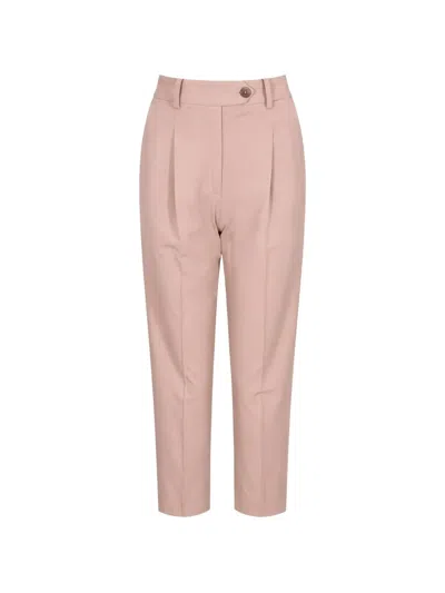 Circolo 1901 Pleated Tailored Trousers In Pink