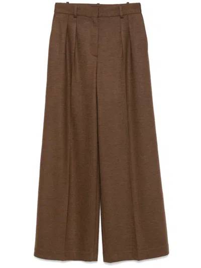 Circolo 1901 Pleated Trousers In Brown