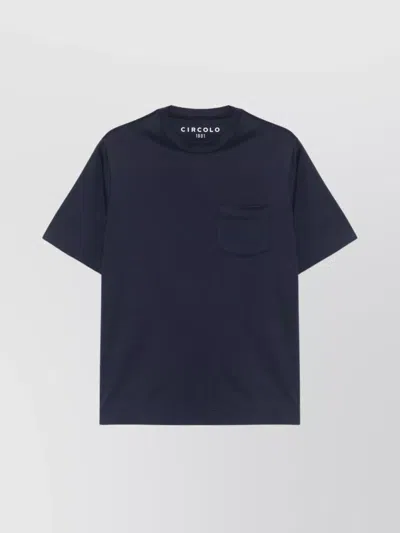 Circolo 1901 Pocket Crew Neck T-shirt In Blue