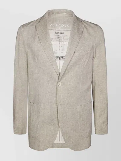 Circolo 1901 Pockets Front Piquet Jacket In Silver