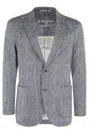 Circolo 1901 Chevron Pattern Single-breasted Blazer Crafted From Soft Piquet In Blu