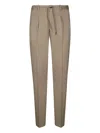 Circolo 1901 Piquet Pleated Drawstring Trousers In Neutrals