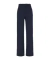 Circolo 1901 Stretch Cotton Wide-leg Pants With Ironed Pleat In Blue