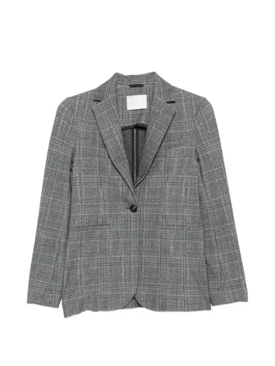 Circolo 1901 Prince Of Wales Check Blazer In Gray