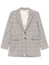 Circolo 1901 Prince-of-wales-check Blazer In Braun
