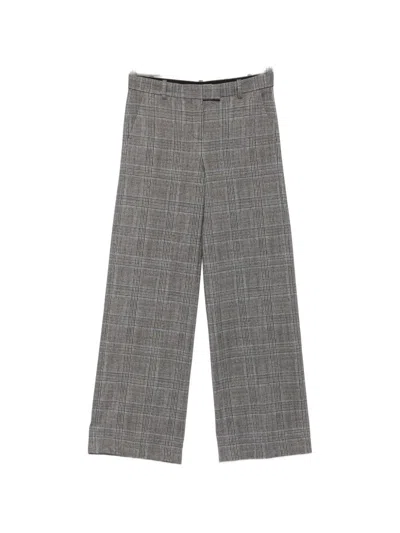 Circolo 1901 Checked Straight-leg Suit Trousers In Gray