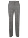 Circolo 1901 Prince Of Wales Check Trousers With Tailored Fit In Gray