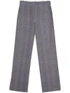 Circolo 1901 Check-pattern Straight-leg Trousers In Gray