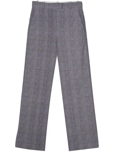 Circolo 1901 Prince Of Wales Masculine Trousers In Blue