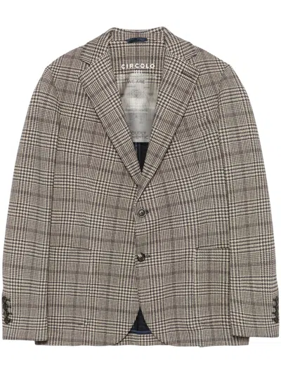 Circolo 1901 Prince Of Wales Pattern Blazer In Nude