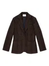 Circolo 1901 Prince Of Wales Patterned Jacket In Brown