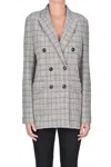 Circolo 1901 Prince Of Wales Print Blazer In Gray