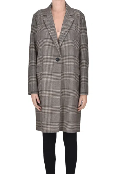 Circolo 1901 Prince Of Wales Print Coat In Gray