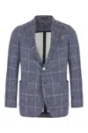 Circolo 1901 Checked Pattern Stretch Cotton Blazer