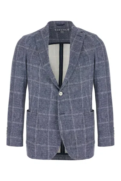 CIRCOLO 1901 PRINTED STRETCH COTTON BLAZER