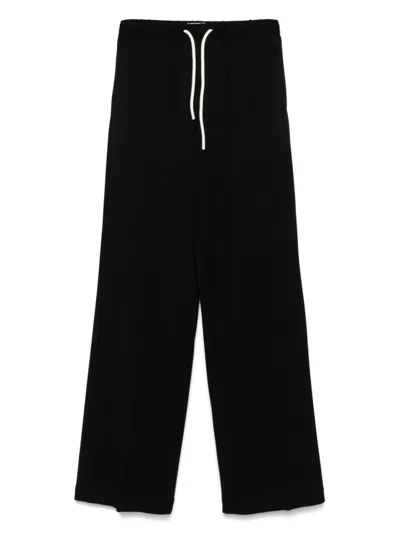Circolo 1901 Relaxed Black Trousers With Wide Leg