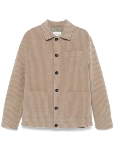 Circolo 1901 Ribbed-knit Jacket In Neutrals