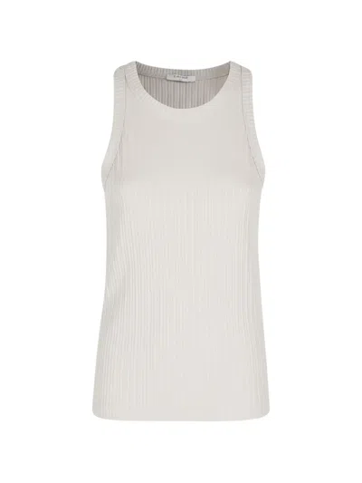 Circolo 1901 Ribbed Tank Top In Neutral