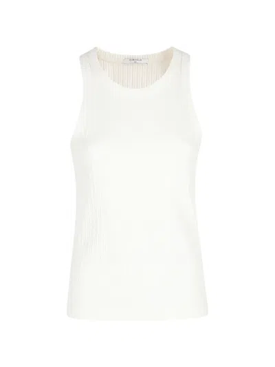 Circolo 1901 Ribbed Top In White