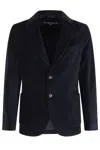 Circolo 1901 Ribbed Velvet Corduroy Jacket In Black
