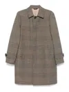 Circolo 1901 Overcheck Coat In Brown