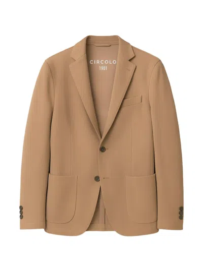 Circolo 1901 Single-breasted Blazer In Brown
