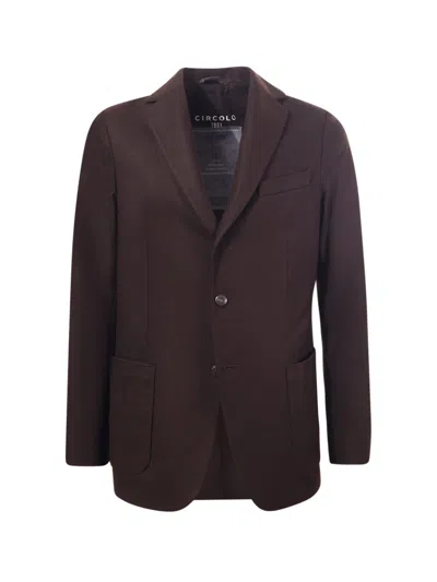 Circolo 1901 Single-breasted Circolo Jacket In Dark Brown