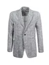 Circolo 1901 Chevron Pattern Single-breasted Blazer Crafted From Soft Piquet In Black