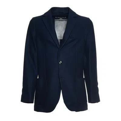 Circolo 1901 Single-breasted Cotton-linen Blazer With Multi-pocket Design In Blue
