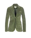 Circolo 1901 Long Sleeve Single Breasted Jacket With Pocket In Green