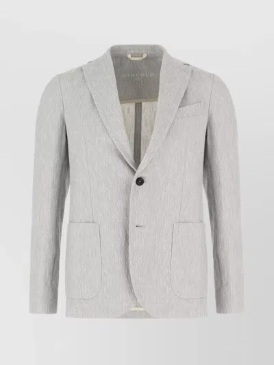Circolo 1901 Single-breasted Jackets Button Detailing In Gray