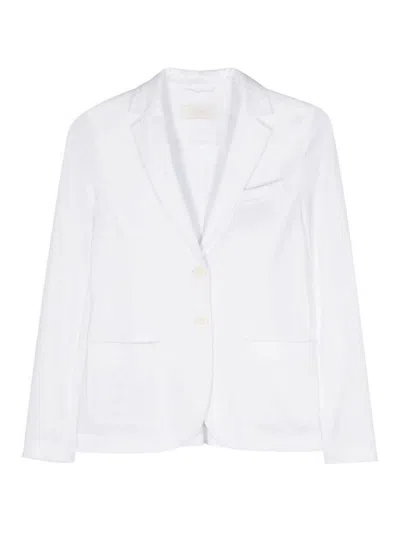 Circolo 1901 Single-breasted Pique Jacket In White