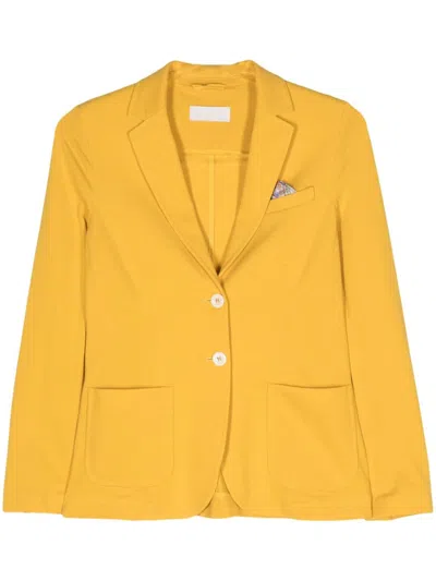 Circolo 1901 Single-breasted Pique Jacket In Yellow
