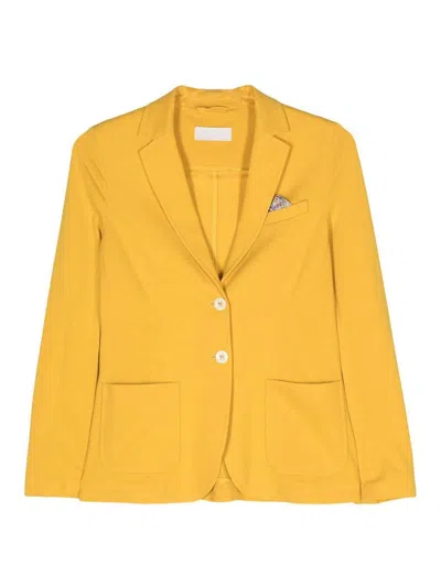 Circolo 1901 Single-breasted Pique Jacket In Yellow