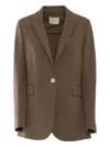Circolo 1901 Tailored Blazer With Notched Lapels In Brown